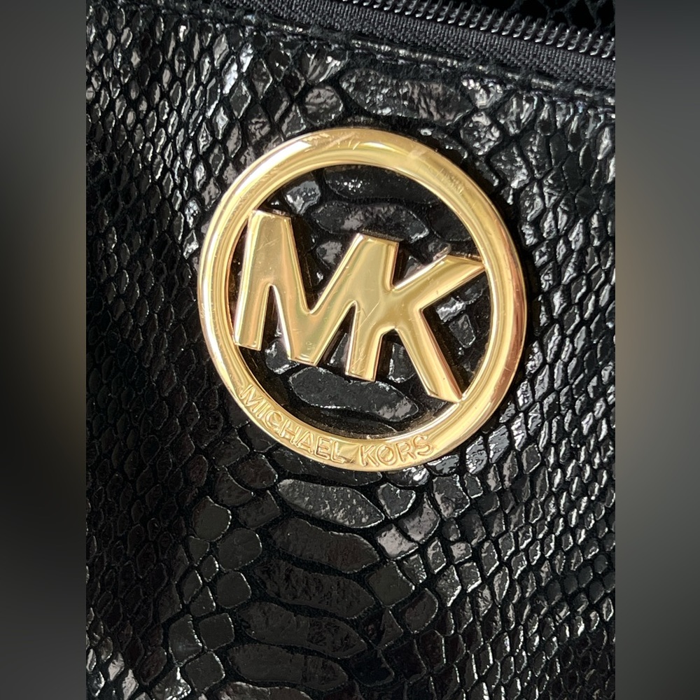 Michael Michael Kors Python-Embossed Small Crossb… - image 3